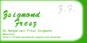 zsigmond fresz business card